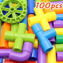 30/50/72/100/150pcs DIY Water Pipe Building Blocks Toy, Educational Construction Toy, Suitable For Children Designers, Toy Gift, Children Toy - Multicolor - View 8