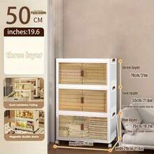 Aufbewahrungskisten mit Deckel - 50 cm/3 Ebenen (mit Universalrollen) - Übersicht 12