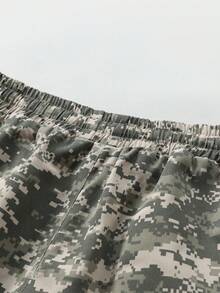 Quần lửng cargo nam mùa hè thời trang, đa năng, họa tiết rằn ri kỹ thuật số, kiểu dáng thường ngày. - Màu vàng - Xem 5