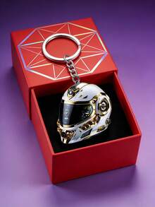 2D Flat, This Cyberpunk -Shaped 2D Acrylic Keychain Condenses The Futuristic Mechanical Feel Into A Small Space, Giving People A Very Fashionable And Cool Feeling. It Is Suitable As A Bag Accessory Or Gift And Can Be Used As A Couple's Outfit, Couple - Multicolor - View 2