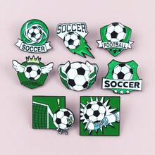 4pcs World Cup Themed Metal Alloy Brooch Pins, With Safety Pin Design, Suitable For Decorating Jackets, Scarves, Hats, Backpacks To Show Team Support, Essential For Match Viewing Parties - Multicolor - View 10