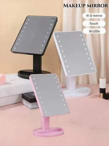 LED Makeup Mirror, Lighted Vanity Mirror With 3 Lighting Modes, Tabletop Cosmetic Mirror, Dual Power Supply, Portable Makeup Mirror For Dorm, Office Desk, Birthday, Graduation, Holiday Home Decor, Student Gift, Multifunctional Vanity Mirror For Bedroom, Travel, Ideal Gift For Women On Valentine's Day, Mother's Day - Multicolor - View 9