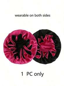 1-Piece Silk Sleep Cap Set – Satin Hair Wrap With Soft Elastic, Suitable For Curly/Natural Hair, Gentle Night Cap For Frizz Protection,Bonnet Silk - Rượu sâm banh - Xem 7