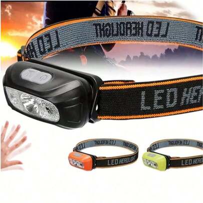 1pc Portable Mini Sensor Headlamp Rechargeable Headlights Small Head Flashlight Outdoor Night Fishing Camping Emergency Work Lights