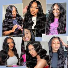 MENALUE Body Wave Bundles Human Hair 16A Brazilian Virgin Hair Bundles 18 20 22 Inch Thick Weave Natural Black Free Human Hair Extensions - Natural Black - 查看 10