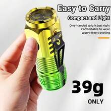 3眼怪兽高亮手电筒，迷你持久多功能可充电磁吸应急手电筒 - 三眼手電筒 - 查看 2