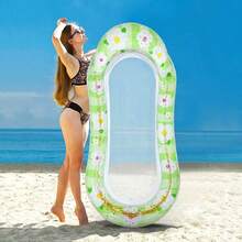 Flower Sequin Floating Row Net Inflatable Pool Float Seat Beach Pool Party Fun Water Rest Floating Accessories - Multicolor - View 2