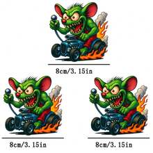 1pc/2pcs/3pcs Green Goblin Monster Heat Transfer Stickers, DIY Iron-On Decals Suitable For T-Shirt Making, Pillow Decor, Backpacks, Cushions, Pants, Sofa Covers, Waterproof & Fade Resistant - L+S - View 5