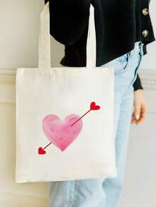 Disponible en talla S/M/L, bolso de lona grande con capacidad, bolso de compras, bolso de hombro con tema de corazón rosa, bolso de regalo con patrones de acuarela de corazón, lazo, cereza, fresa, arcoíris, estrella, adecuado para cumpleaños, vacaciones, Día de San Valentín, Día de la Madre, aniversario, regreso a la escuela, fiesta de graduación, fiesta temática de niñas, piscina, playa, fiesta de spa, despedida de soltera, boda, bolsa de caramelos y aperitivos de cumpleaños, decoración de fiesta - Beis - Ver 22