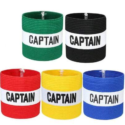 1pc Durable PA Nylon Elastic Captain Armband, Football Captain Sleeve Badge, Suitable For Football, American Football, Hockey, Outdoor Sports, Adjustable Width, Perfect For Outdoor Activities, Football Practice, Team Sports, Captain Gear, Football , Football Gift, Men's Gift, Sports Gift