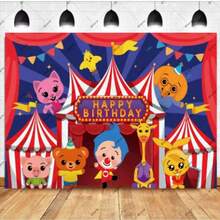 Various Plim Backgrounds Birthday Party Photography Cartoon Photo Background Vinyl Desktop Decoration Supplies 02 - Phong cách 2 - Xem 1