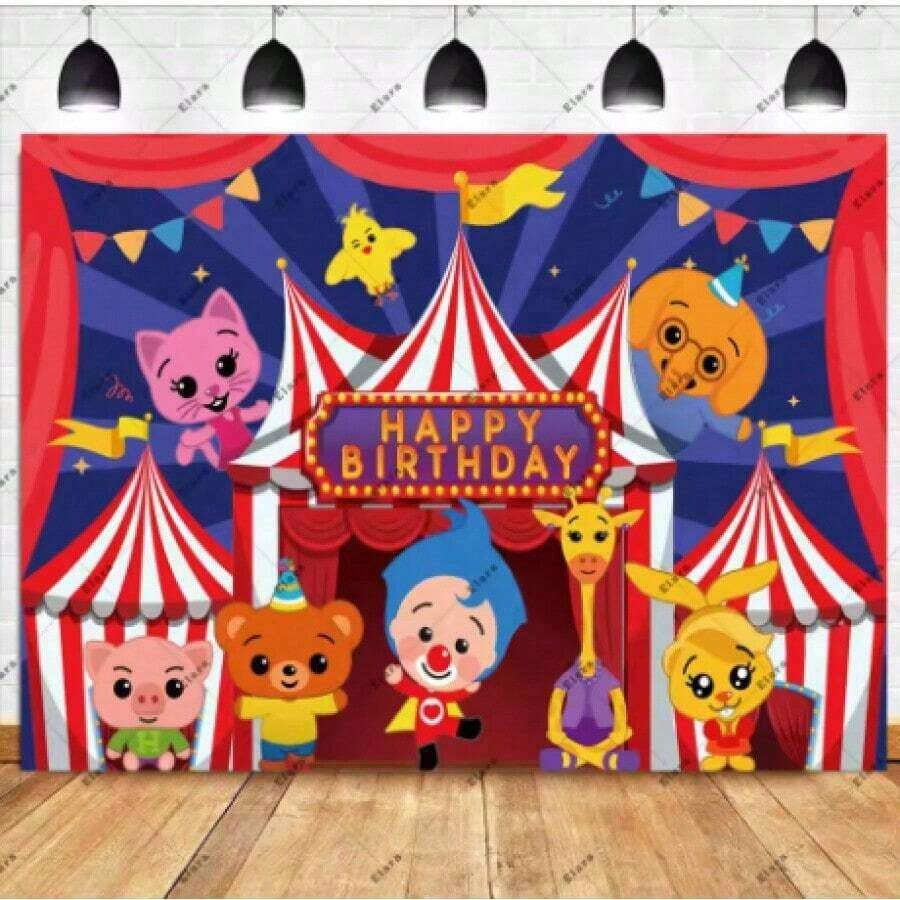 Various Plim Backgrounds Birthday Party Photography Cartoon Photo Background Vinyl Desktop Decoration Supplies 02 - Phong cách 2 - Xem 1