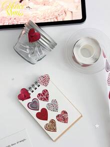 1000pcs/Roll Shiny Heart Stickers, 1 Inch Heart Shaped Stickers, Love Labels For Valentine's Day, Mother's Day, Wedding, Envelope & Gift Packaging Decor, Teacher Easter Gifts Back To School Valentine's Day - Multicolor - View 8