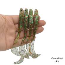 1/4pcs Bionic Soft Bait With Twisting Worm - 10.5cm/4.13in, 0.23oz - Texas Fishing Tackle - Multicolor - View 13