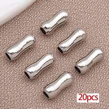 20颗18K镀金黄铜隔珠，竹节珠，金属管珠，小骨质散珠，适用于珠宝制作、手链、项链等DIY工艺品 - 彩色 - 查看 15