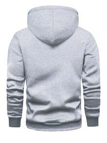 Men's Lightweight Breathable Sweatshirt Sweatshirt With Drawstring Hood And Front Pocket, Suitable For All Seasons. The Sweatshirt Features Fun Retro Patterns Including Various Letters And Baseball Designs. - Black - View 2