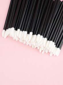 100-Piece Bottle Convenient Disposable Lip Stick, Lip Brush, Lipstick And Gloss Applicator Lint-Free Cosmetic Brush Beauty Tool - Multicolor - View 4