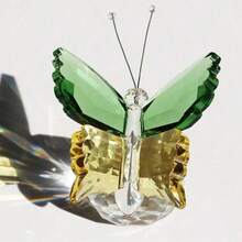 水晶蝴蝶动物摆件家居装饰桌面摆件套装，白色水晶蝴蝶+日月棱镜捕梦网生日毕业礼物 - A - 查看 10