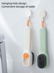 1pc Multi-Functional Shoe Brush With Liquid Dispenser - Plastic Material, Ergonomic Handle, Reusable Soft Bristles, Suitable For Household Use, Soap Dispenser Function, Convenient Cleaning - Multicolor - View 5