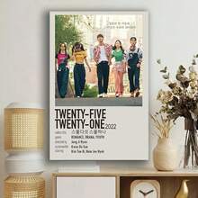 Framed Twenty-Five Twenty-One K-Drama TV Show Canvas Poster - Minimalist Korean Drama Art Print With English & Korean Text Wall Decor For Living Room, Bedroom, Kitchen,Restroom Decoration - Đóng khung - Xem 4
