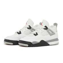 Nike Air Jordan 4 Retro White Cement IB4387-100 Toddler Fashion Sneaker New - 白色 - 查看 3
