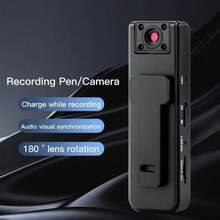 1pc 1080P Full HD Mini-Camera, Portable Digital Video Recorder, With Infrared Night Vision Function, 180-Degree Wide-Angle Lens, Support For TF Card Storage, Support For USB Charging, Equipped With Long-Term Rechargeable Battery, Suitable For All Kinds Of People Shooting Scenes, Outdoor Small Cameras, Suitable For Outdoor Activities Such As Travel And Sports. - Black - View 6
