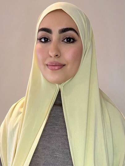 1条即时磁性针织围巾，柔软舒适的针织面料磁性围巾，经典纯色磁性长围巾/头巾，适合日常佩戴