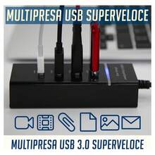 OISE ART STORE Hub Usb 3.0 4 Porte Multipresa Portatile Sdoppiatore Velocita' 4.8 Gbps Hub3-4u - - Multicolore - Visualizzare 7