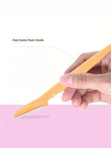 40/20件套咖啡色眉毛修剪器和剃须刀套装,眉毛修剪器和剃须刀,去角质和脱毛工具,身体脱毛修剪器和面部及眉毛剃须刀套装,长柄刀片配有精密保护盖,适合女性旅行时修眉,赠品,旅行,平价好物,旅行必备 - 黃色 - 查看 5