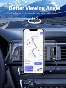 FCV 15W MagSafe Wireless Car Charger, Portable USB-C Power Supply, Hands-Free Operation, Wireless Charging Function Without Battery Required, Compatible With IPhone Air 17 Pro Max 16 15 14 13 12 And Galaxy, Android Devices - Style 1 - View 2