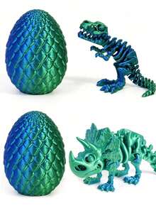 1/2/3/4/5个装 3D打印龙蛋惊喜蛋，3D打印恐龙蛋，高端龙形桌面玩具，3D打印蜥蜴，装饰蛋填充礼品，家居装饰成人减压玩具，减压玩具，减压，派对礼品袋填充物，万圣节装饰，圣诞礼物，派对小礼物，圣诞袜填充物 - 彩色 - 查看 21