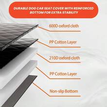 Dog Car Seat Cover Heavy Duty 4 Layer Seat Cover Hammok 600D, Non-Slip, ScratchProof, Waterproof, Universal Fit For Cars, Trucks & SUVs, Protects Against Spills, Dirt & Damage - Default - View 10