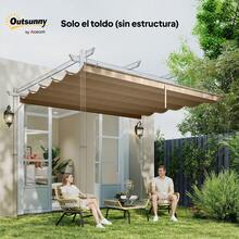 Outsunny Shade Cloths - 棕色 - 查看 8