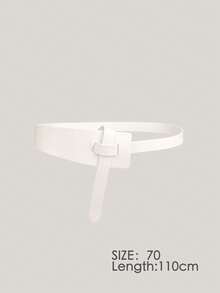 1pc Women's Versatile Waist Belt, Soft & Fashionable Knotted Wide Waist Cincher For Coats & Dresses - Diagonal Knot Waist Belt - View 17