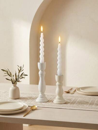 Vintage Candle Holders, Elegant Resin Candlesticks, Romantic Decorative Candle Holder - Rustic Minimalist Design For Anniversary, Birthday, Date Night Decor | Perfect For Home & Dining Table | Ideal For Weddings, Can Be Used As A Table Centerpiece, Home Decor, Bridal Shower Gift, For Birthdays, Christmas, Wedding Party Table Decorations, And As A Gift.