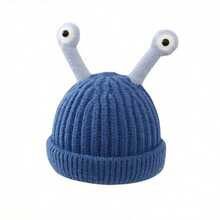 Snail Antenna Hat – Soft Knit Winter Cap For Boys & Girls, Unisex Cozy Warm Hat With Fun Antenna Design, Perfect For Cold Weather - Orange - View 6