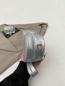 1 pièce Sac bandoulière matelassé en forme de cœur de couleur unie, sac à épaule mini stylé, sac à main léger - idéal pour les femmes, les étudiantes, les jeunes filles, parfait pour un usage quotidien, les sorties décontractées, les courses, les rassemblements de vacances - Multicolore - Voir 9