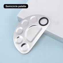 HMQ beauty Stainless Steel Foundation Make-Up Makeup Mixing Board Makeup Board Makeup Shovel Spatula Eye Shadow Nail Polish Makeup Tool - Silver - View 13