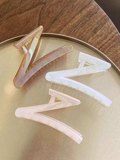 3 Stück/1 Stück Frauen Jelly Farbverlauf Z-förmige Kunststoff Haarspangen, modisch vielseitig, elegant minimalistisch, einfarbige Marmor Textur Haarklammern, geeignet für Alltag, Lässig, Party, Strand, Urlaub, Haarstyling, Gesicht/Haare waschen, Make-up, Outfit Accessoires, Herbst Mode Haarspangen, Winter Haarschmuck, Sommer Haarspangen