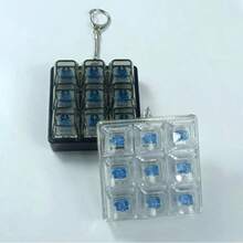 1个独特的键盘帽钥匙扣 - 机械键盘造型，缓解压力，独特的办公桌玩具和小礼物 - 黑色 - 查看 4