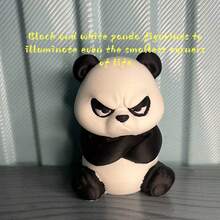 1pc Playful Giant Pandas, Holding Bamboo Treasures In Their Arms, Form An Incredibly Soothing "Panda Group." Their Iconic Black-And-White Color Scheme And Lively Expressions Perfectly Capture The Charm Of National Treasures. - Multicolor - View 6