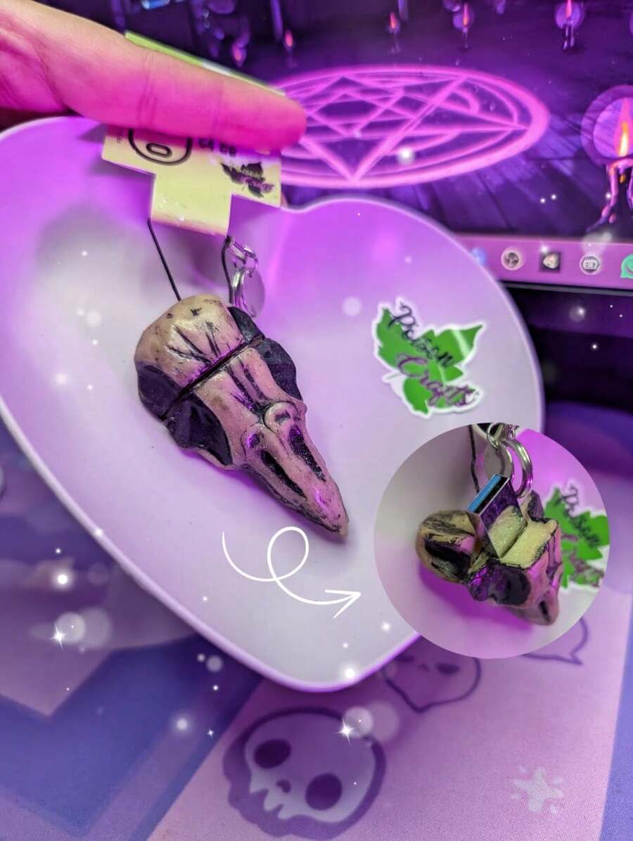 USB en forma de cráneo animal - Champán - Ver 1