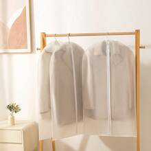 15/10/5pcs Semi Transparent Zipper Clothing Dust Cover, Multifunctional Clothing Storage Bag, Suit Dress Protection Bag, Clothing Classification Storage Bag, Wardrobe Clothing Storage Bag, Clothing Dust Bag, Suitable For Wardrobe Storage - Multicolor - View 5