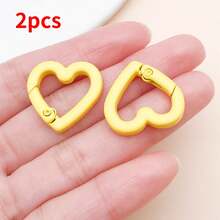 2pcs 21x22mm Mixed Heart Shaped Metal Findings DIY Bracelet Necklace Earring Components For Crafts Jewelry Making Supplies - Multicolor - View 24