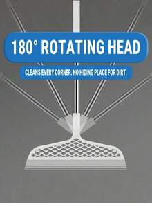 1pcs Multi-Functional Floor And Glass Scraping Broom. This Is An Excellent Floor Cleaning Broom Made Of Silicone Material, Equipped With A 51.77-Inch Long Handle, Which Can Clean High Places Effectively. It Is Suitable For Carpets, Bathroom Tiles, Floors And Garages. It Is An Essential Tool For Household Cleaning And A Cleaning Utensil. - A - 查看 8