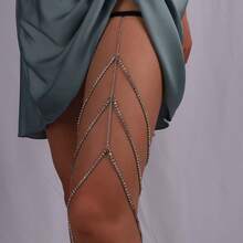 Dây đeo chân nhiều lớp đính đá - Dây đeo đùi ngắn và dài dành cho nữ, phụ kiện trang phục dự tiệc, câu lạc bộ, thích hợp cho Ngày Valentine, lễ hội hóa trang và các buổi gặp gỡ hàng ngày. - Nhiều màu - Xem 6