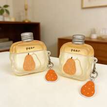 Transparent Earphone Protective Case With 3D Bottle Cap Design, Suitable Compatible With Apple Bluetooth Earphones, Anti-Drop Earphone Case - Clear - View 3