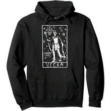 Stranger ThingsZ Vecna Hellfire Club Undying King Tarot Card Pullover Hoodie - Black - View 1