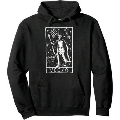 Stranger ThingsZ Vecna Hellfire Club Undying King Tarot Card Pullover Hoodie