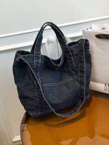 Canvas Casual Minimalist Large-Capacity Single-Shoulder Bag For Commuting And Outings, Lightweight Women's Crossbody Bag - Multicolor - View 8